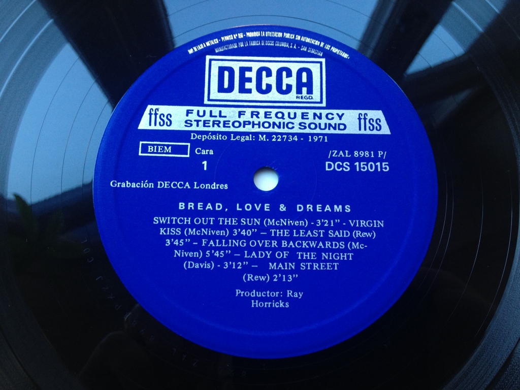 For sale: Bread, Love And Dreams - 2LP Spain 1971 Decca | Psych, Folk Rock, Acid Folk