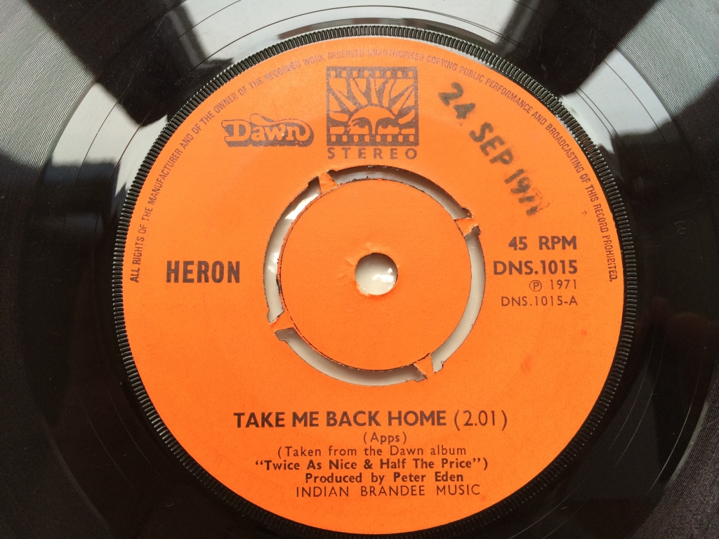 For sale: Heron - Take Me Back Home / Minstrel and A King UK 1971 Dawn | Folk Rock