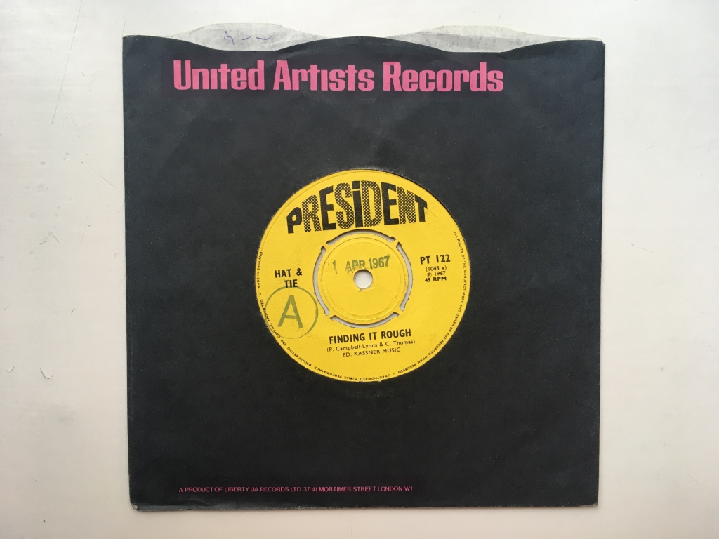 For sale: Hat And Tie - Bread To Spend / Finding It Rough UK 1967 President Records | Psych, Pop